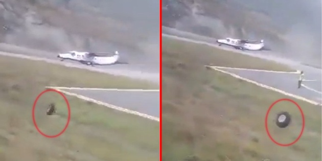 Tekerleği Kopan Uçak Büyük Tehlike Atlattı